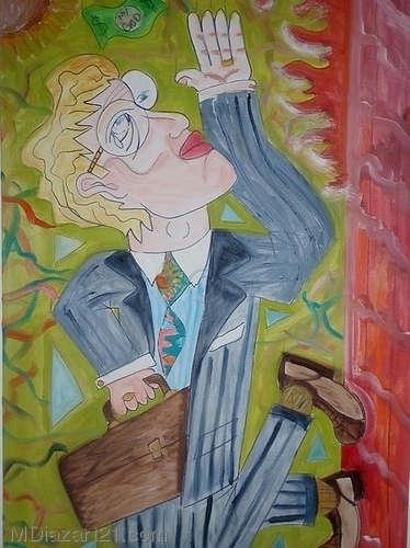 Painting-Abstract-falling broker