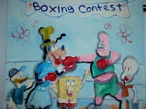 Painting-boxing contest