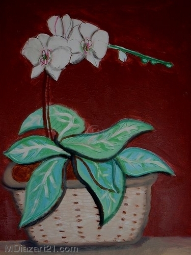 Painting-flower in the red
