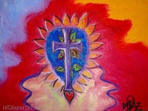 Painting-Spiritual-cross blood
