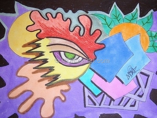 Painting-Abstract-roosters return