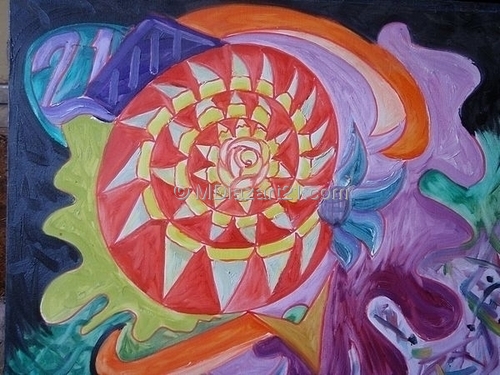 Painting-Abstract-red  shell