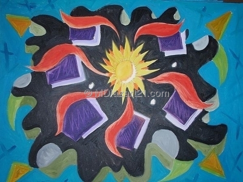 Painting-Abstract-falling stars