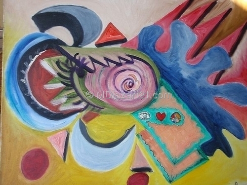 Painting-Abstract-eye love peace