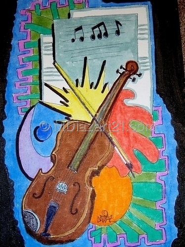 Painting-Abstract-violin crash