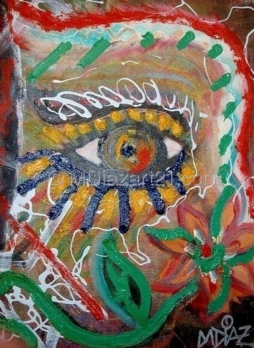 Painting-Abstract-yellow eye