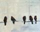 Painting--Oil-AbstractBirds on a Wire