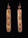 Jewelry--Copprclay-EarringsWood Grain earrings