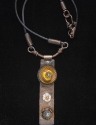 Jewelry--Misc Materials-NecklacesMulti-metal pendant with trade beads