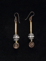 Jewelry--Misc Materials-NecklacesMulti-metal earrings with trade bead