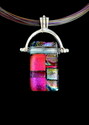 Jewelry--Glass-NecklacesFused Glass Squares Pendant
