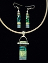 Jewelry--Glass-NecklacesCeladon green glass pendant