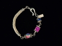 Jewelry--Noble Metals-Rings and BraceletsSilver knit bracelet with Dicro beads
