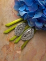 Jewelry--Precious Metal Clay-EarringsTextured Free Form