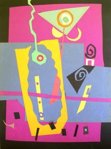 Mixed Media-On Paper-Martini glance