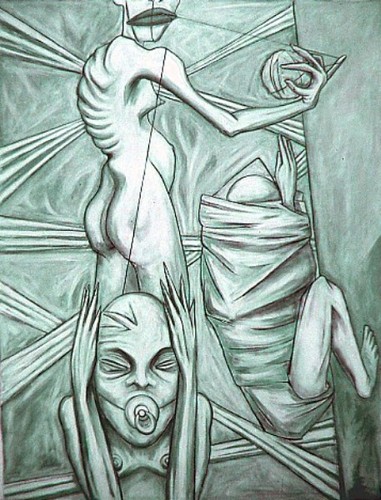 Drawing-Canvas-Domestic War Series: The Nursery