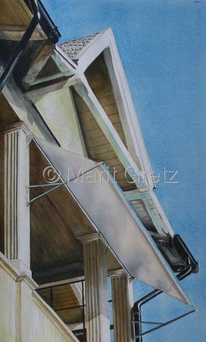 Painting-Cityscape-The Porch at Villa Nova