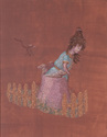 Painting-Young Marie Repairs A Sheep Pen