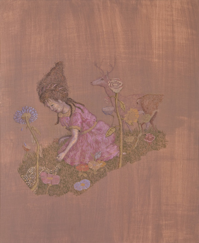 Painting-Young Marie Builds A Path