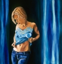 Female Figurative - Girl in Blue Cami