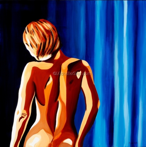 Painting-Acrylic-Painting of a Female Nude - Kallipygeia