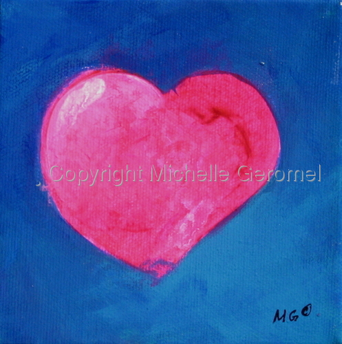 Painting-Acrylic-Tiny Pink Heart