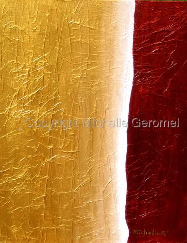 Painting-Acrylic-Together - Red and Gold 09-38