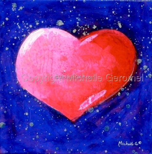 Painting-Acrylic-Heart at Night