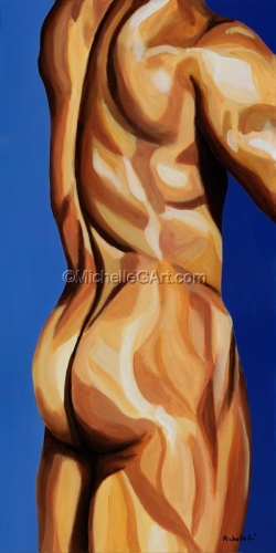 Painting-Acrylic-Male Nude - Amante