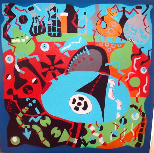 Painting-Acrylic-Down the Drain