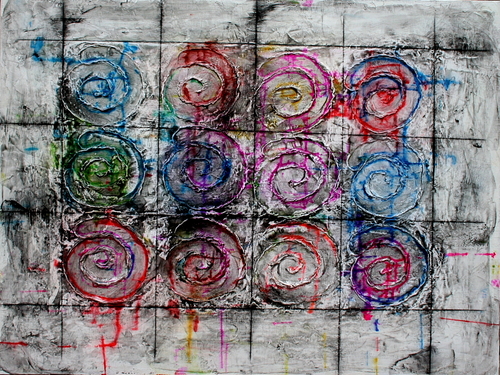 Painting-Watercolor-Hurricane Grid 2005