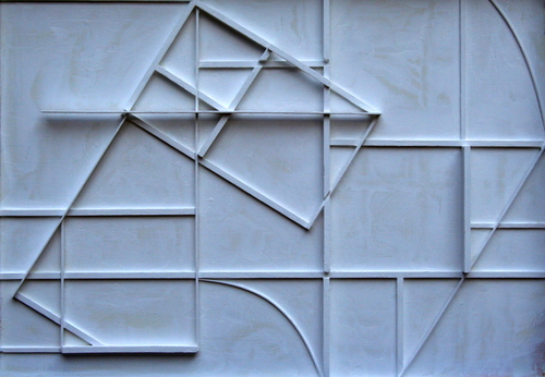 Mixed Media-White Relief