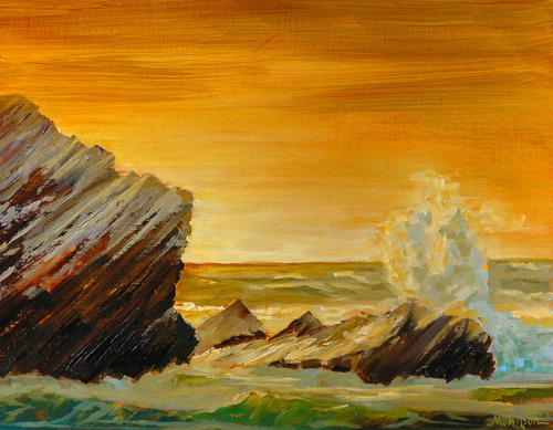 Painting-Seascape-Sunset's Plume