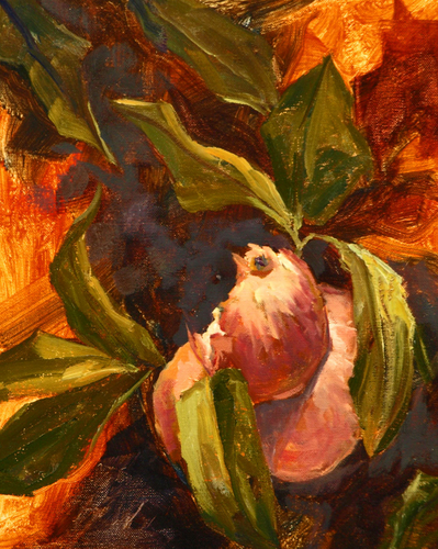 Painting-Still Life-Rotten Apple
