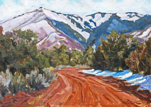 Painting-Southwestern-Road to Taos