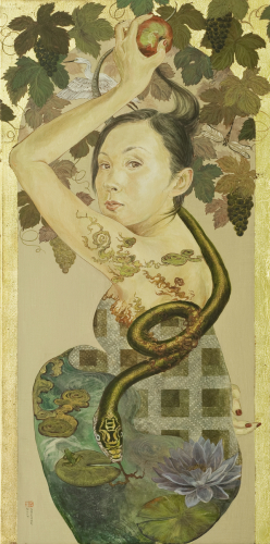 Painting-Figurative-Self Portrait as Eve