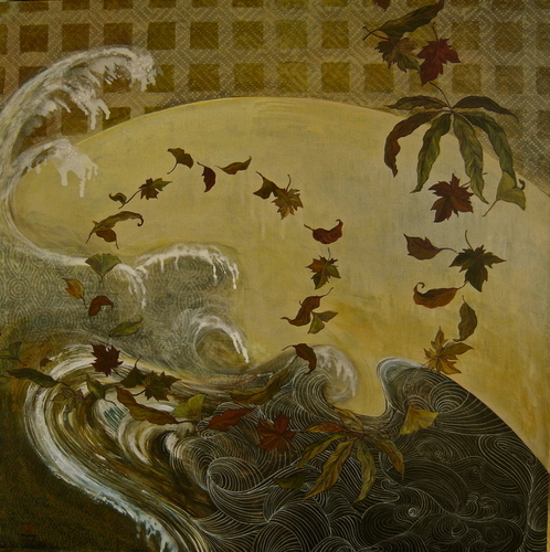 Painting-Leaves and Waves