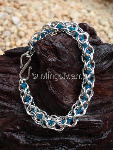 Jewelry-Rings and Bracelets-MMB131-round maille with crystals