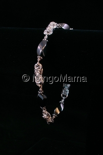 Jewelry-Rings and Bracelets-MMB138-byzantine & hematite