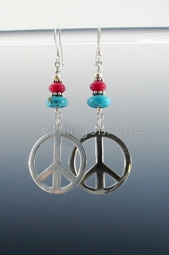 Jewelry-MME253-Silver peace sign