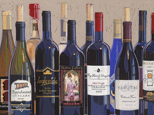 Painting-Still Life-Make Mine Virginia Wine #1