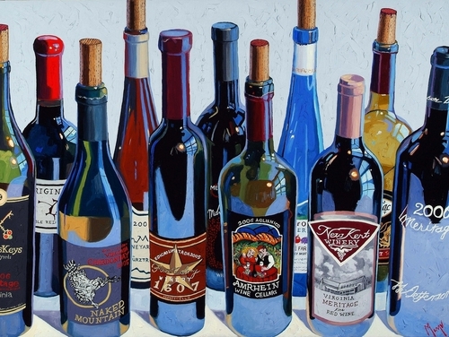 Painting-Still Life-Make Mine Virginia Wine #4