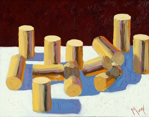 Painting-Still Life-Corks Red
