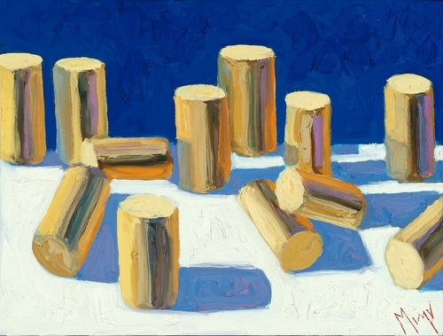 Painting-Still Life-Corks Blue