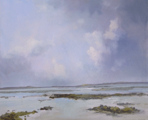 Painting-Landscape-Spring Tide, the flooded marsh