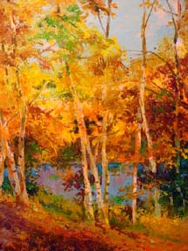 Painting-Plein Air-Along The River