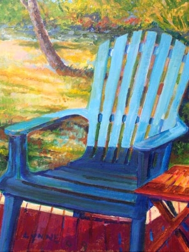 Painting-Impressionism-Spring Light On The Deck