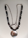 Shell Pendant with Black/Silver Accents