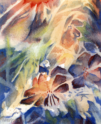 Painting-Watercolor-Floral Figure