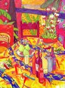 Painting--Oil-Still LifeTulips and Talavera Color
